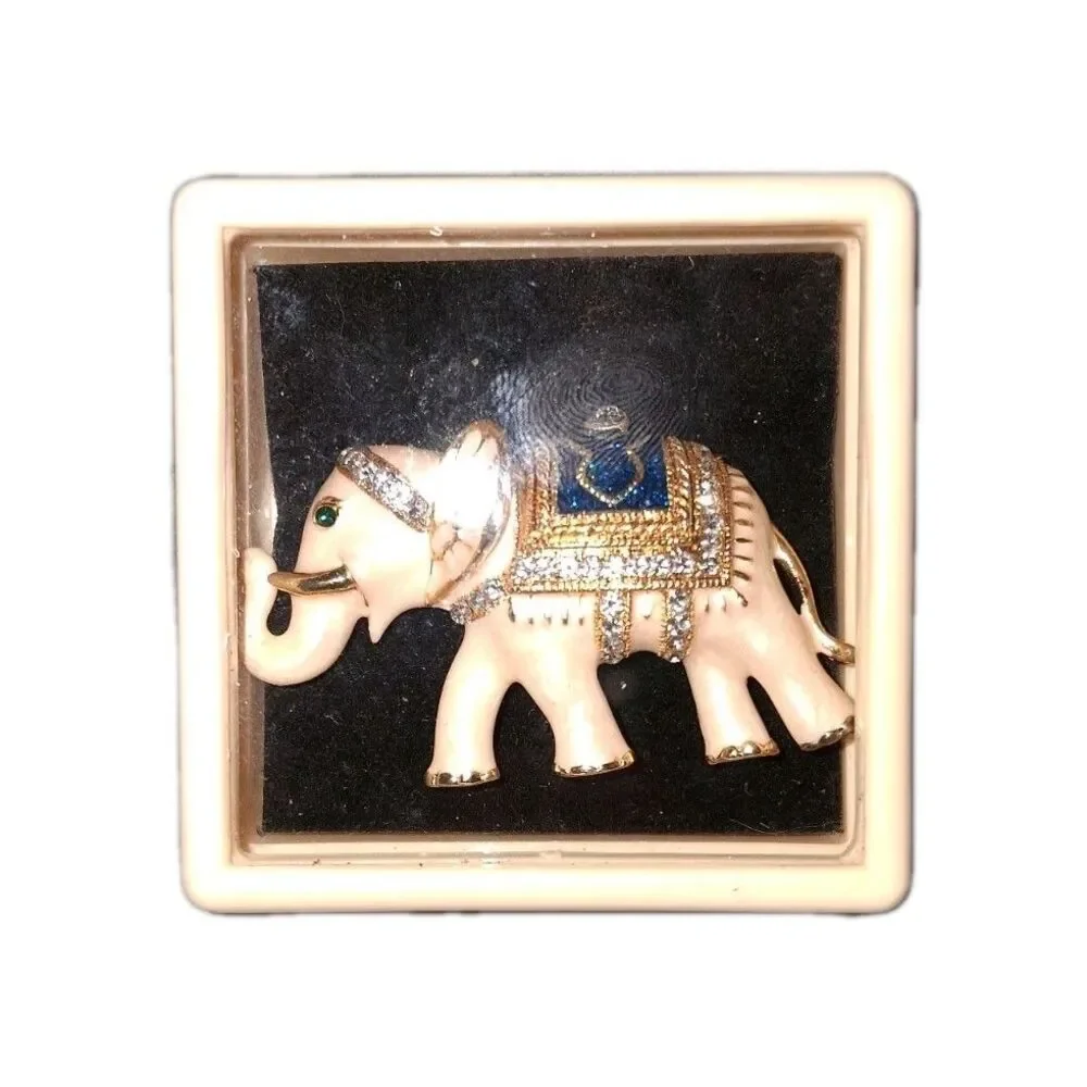 Vintage Women's Colorful‎ Rhinestone Elephant Pin Brooch Fashion Jewelry